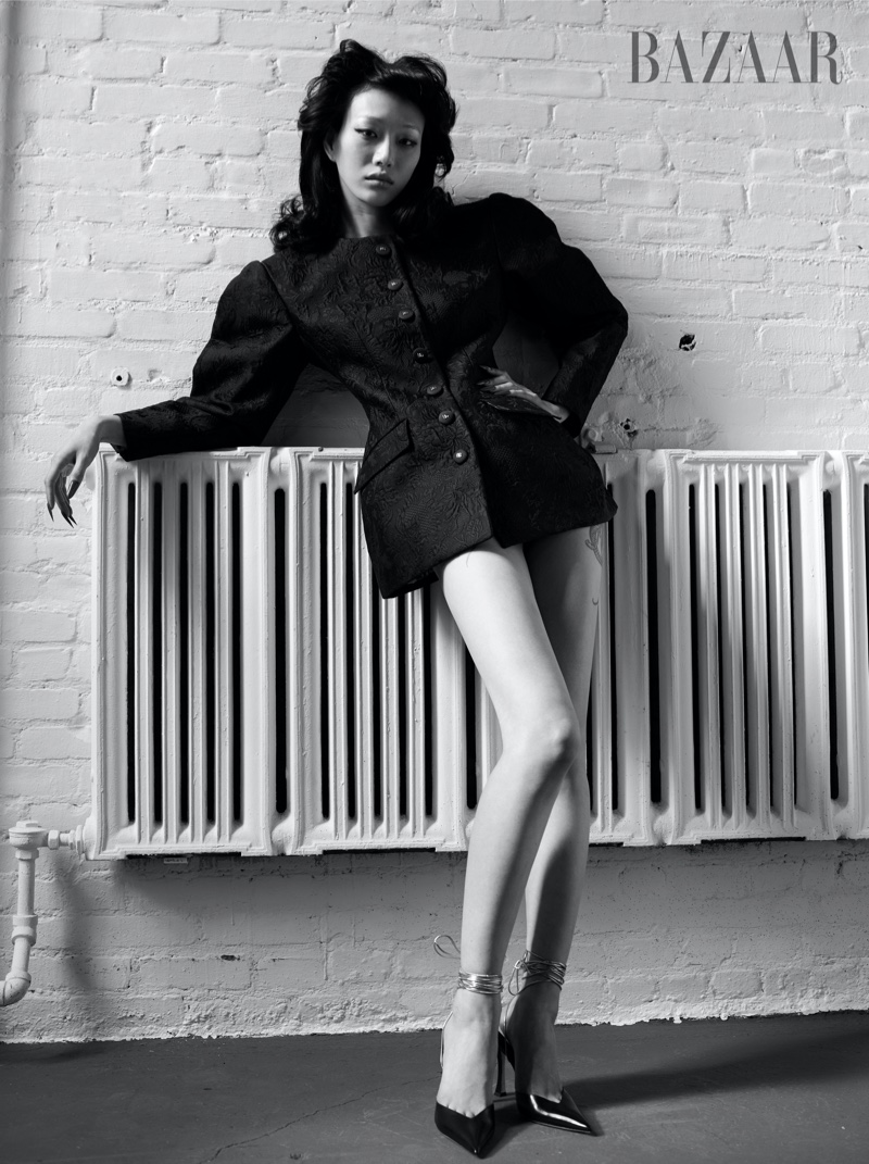 Sora Choi Model Dolce & Gabbana Jacket Harper's Bazaar US Editorial 2022