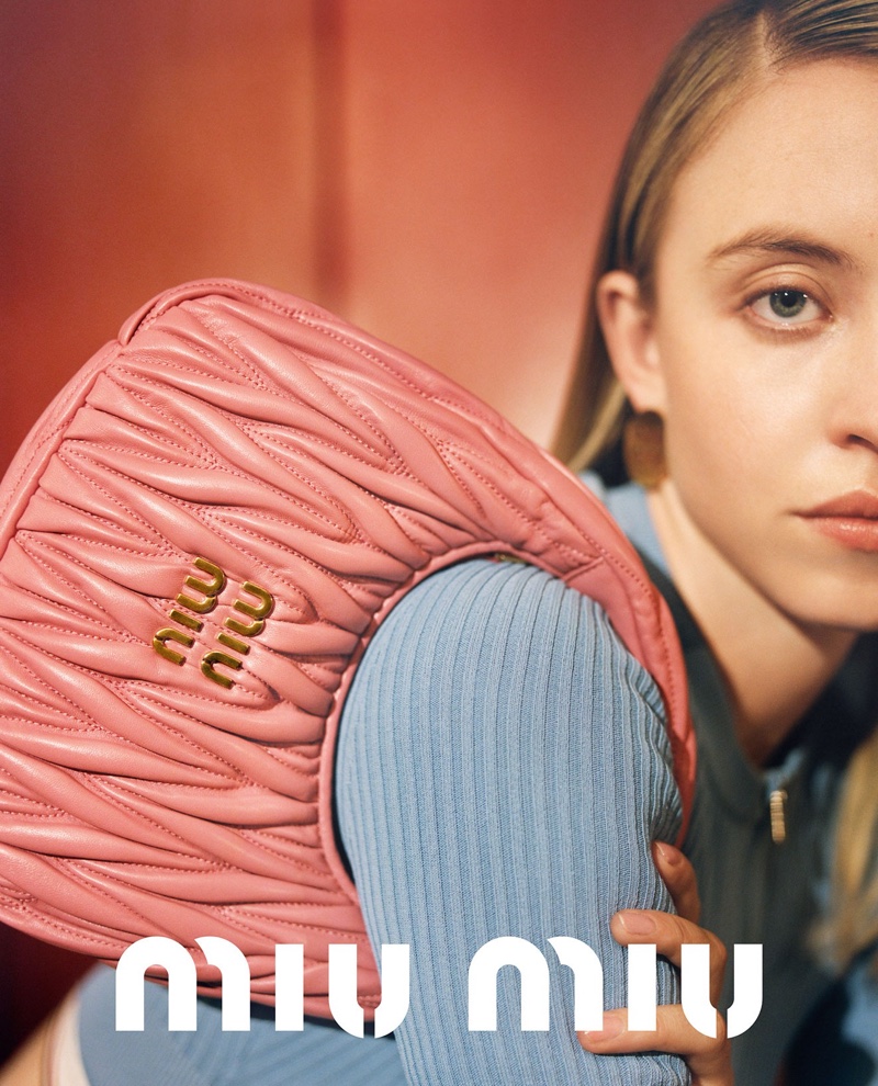 Sydney Sweeney Miu Miu Wander Bag Pink