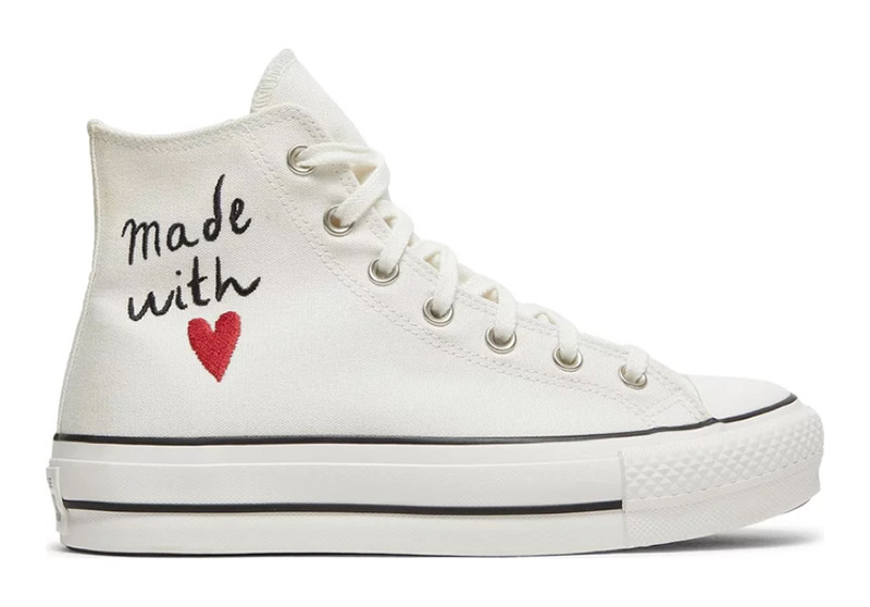 Womens Chuck Taylor All Star Lift High Valentines Day Vintage White