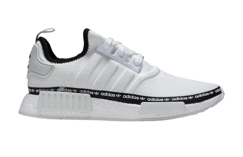 adidas womens nmd r1 white tape logo