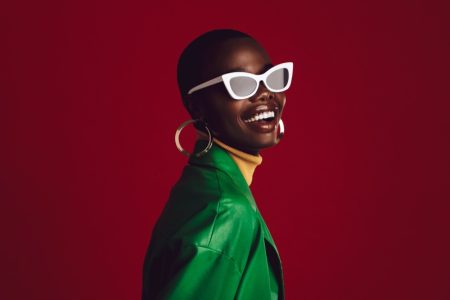 How to Pick the Perfect Pair of Sunglasses (Based on Your Face Shape) Black Model White Sunglasses Fashion