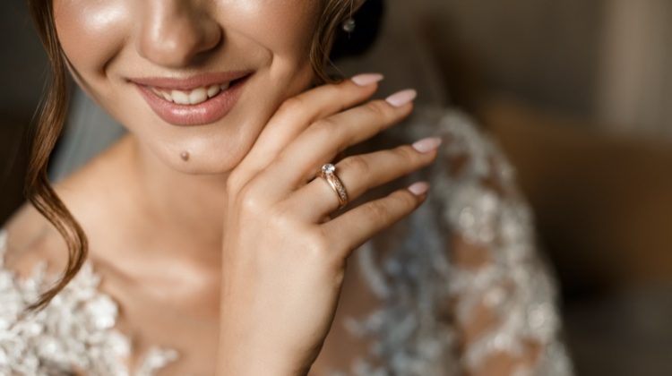 Bride Cropped Face Wedding Ring