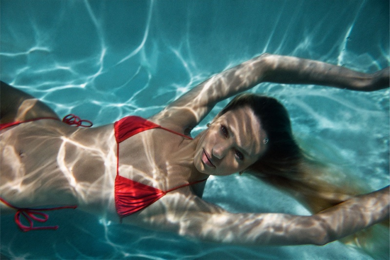 Candice Swanepoel Red Bikini Alo Tropic C