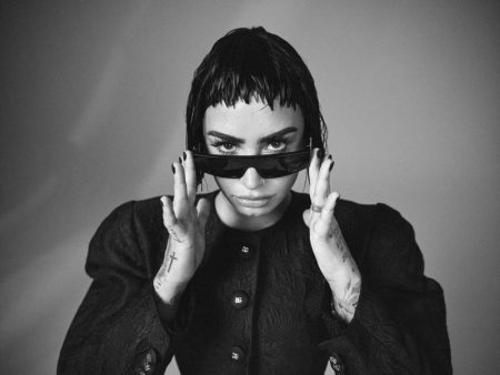 Demi Lovato Wows in Black & White for L'Officiel Italia Demi Lovato Sunglasses 2022