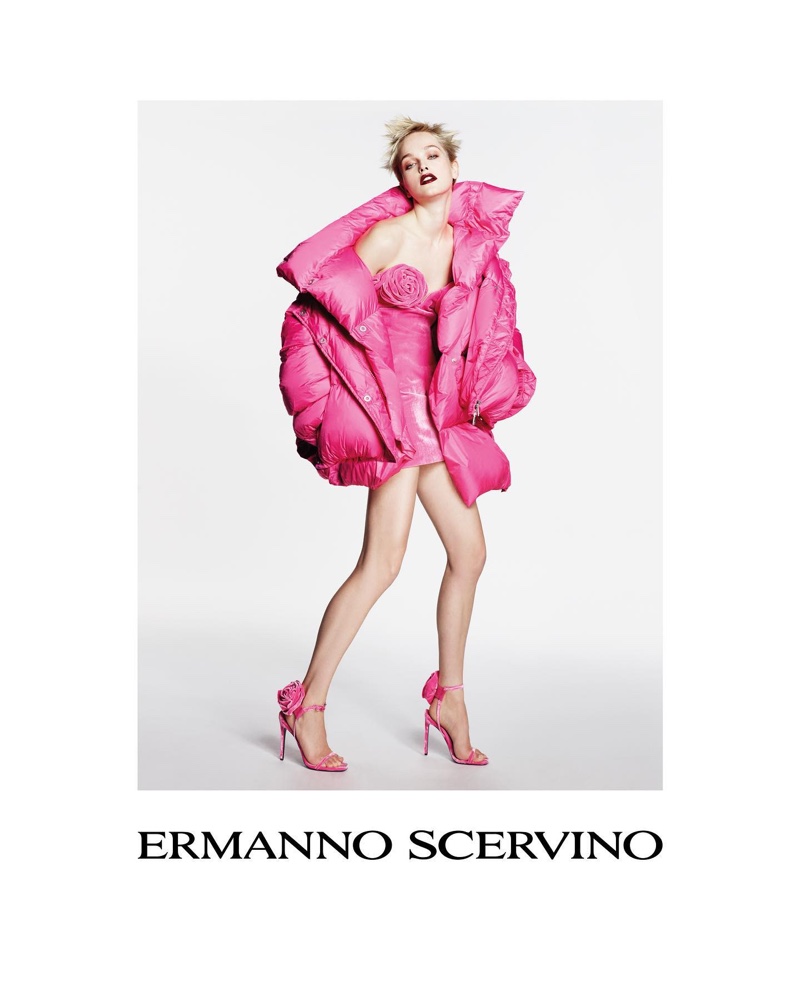 Ermanno Scervino Pink Puffer Jacket Mini Dress