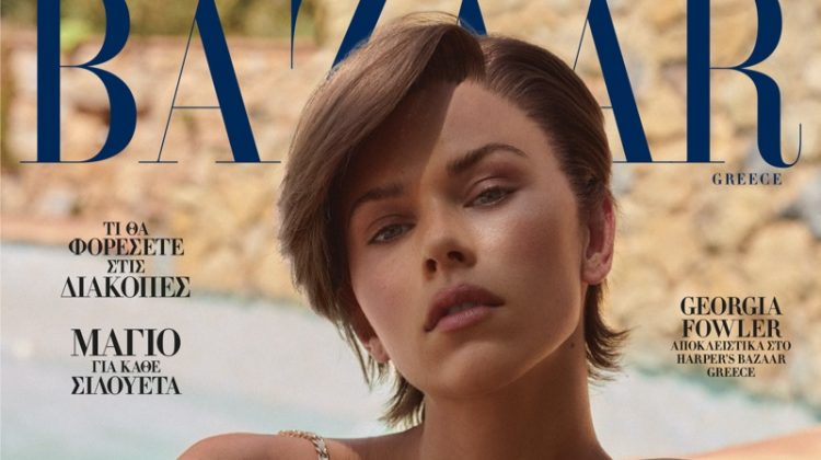 Georgia Fowler Embraces Summer Fashion for Harper’s Bazaar Greece