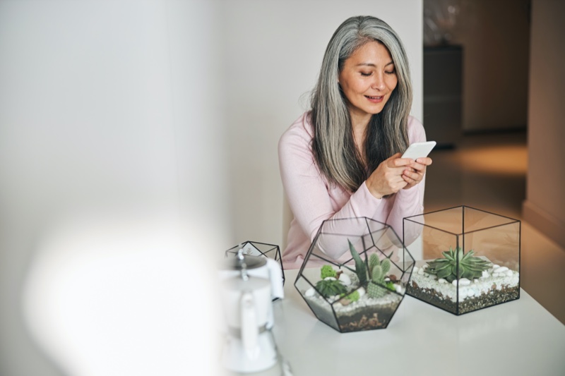 Grey Haired Woman Terrarium