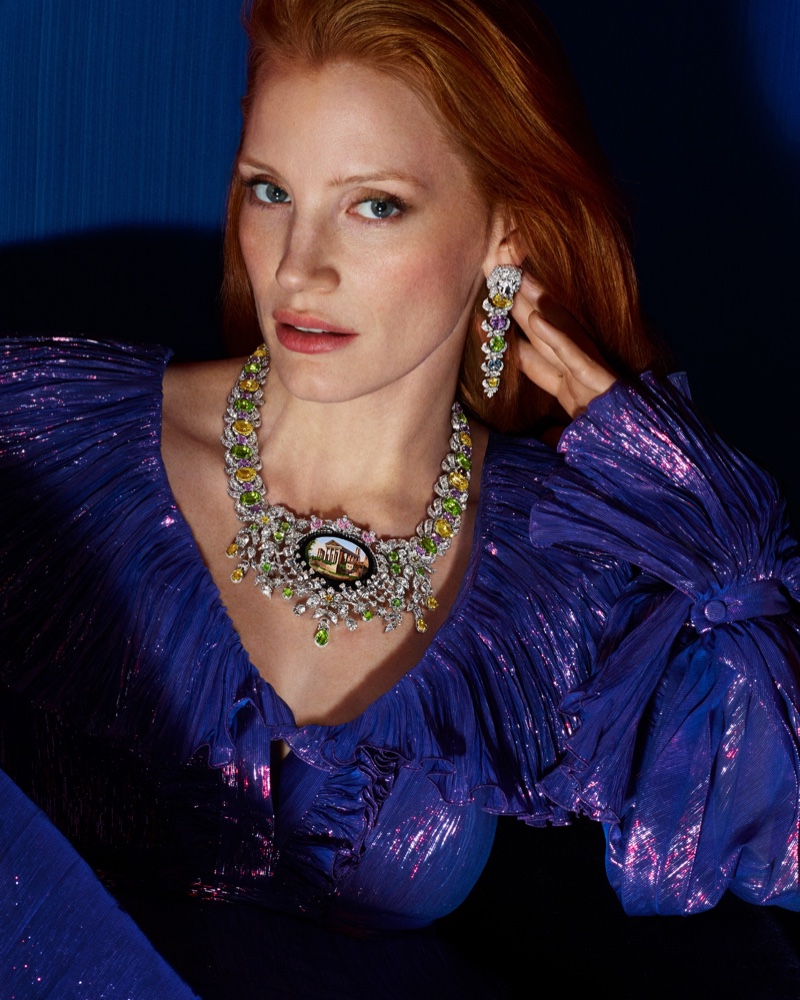 Jessica Chastain Gucci High Jewelry Campaign 2022