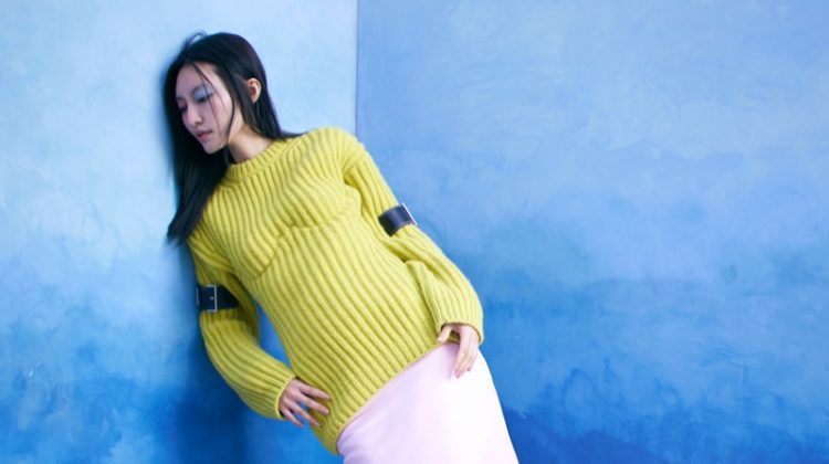 Kollin Poses in Prada Looks for Wonderland Magazine