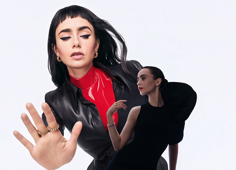 Lily Collins Punk Style Cartier