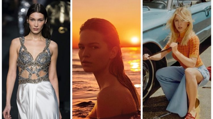 Week in Review: Bella Hadid, Anna Ewers for Jil Sander Sunset eau de parfum, and Sydney Sweeney for Tory Burch Miller sandal.