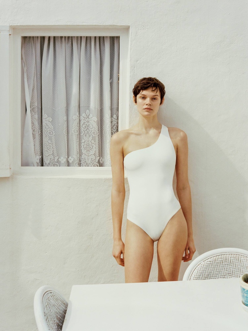 Zara Asymmetric Swimsuit