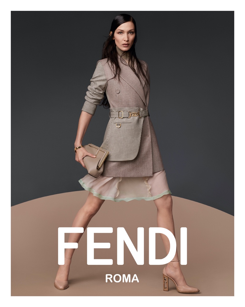 Bella Hadid Fendi Fall 2022 Campaign Photos