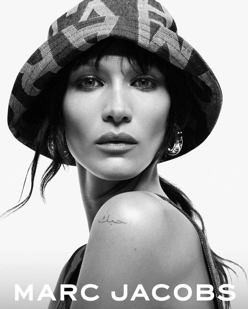 Bella Hadid Marc Jacobs Denim Monogram 2022 Campaign