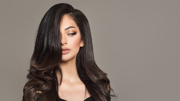 Brunette Woman Glam Long Hair