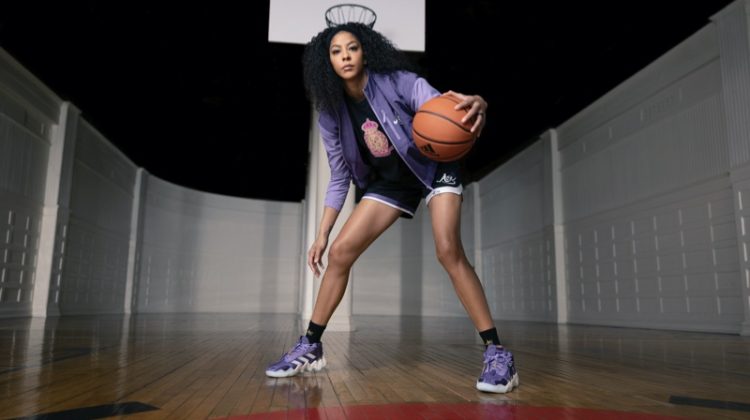 Candace Parker Purple Jacket Sneakers Adidas