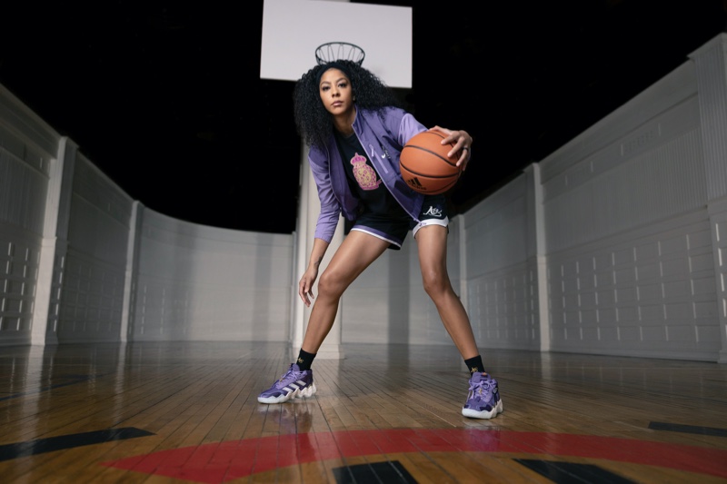 Candace Parker Purple Jacket Sneakers Adidas
