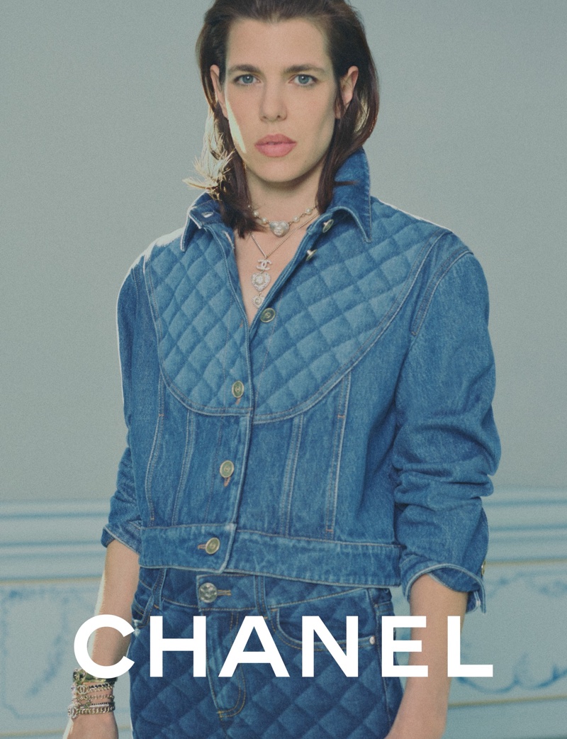 Charlotte Casiraghi Chanel Denim Pre-Fall 2022 Campaign
