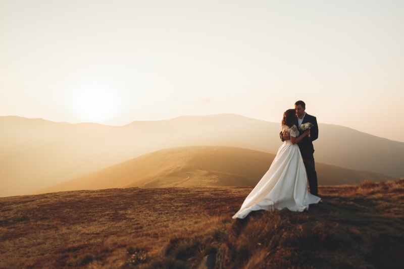 Couple Married Outdoors Wedding Photography