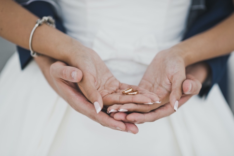 Couple Wedding Rings Hands