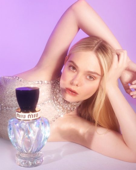 Elle Fanning Enchants in Miu Miu Twist Eau de Magnolia Fragrance Ads Elle Fanning Miu Miu Twist Eau Magnolia Fragrance Campaign