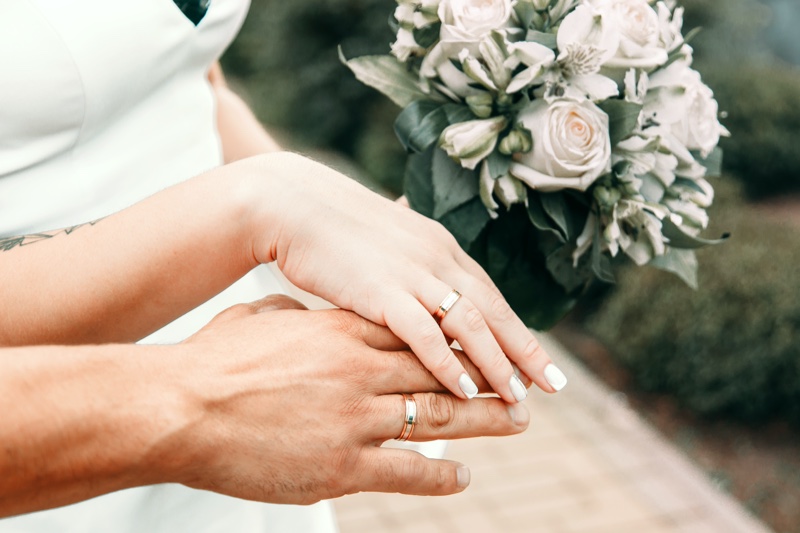 Hands Bride Groom Wedding Rings