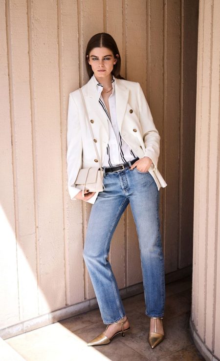 Denim Edition: Merlijne Schorren Wears Massimo Dutti's Summer Jeans Massimo Dutti Women's Denim Summer 2022