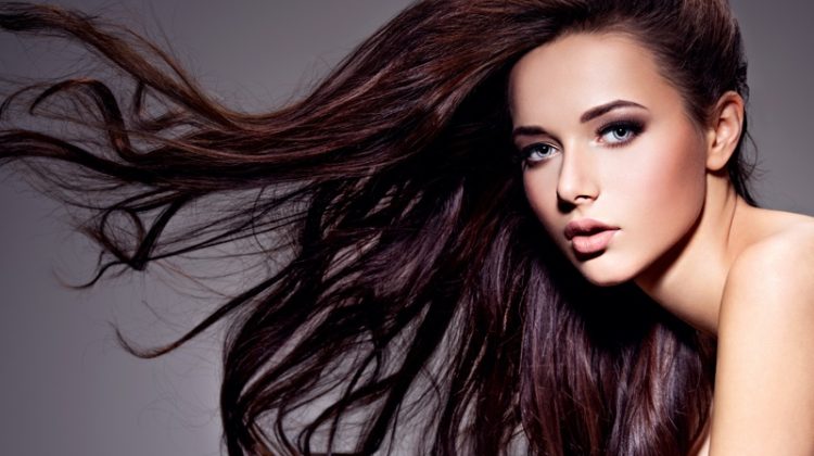 Model Long Flowing Brown Hair Beauty