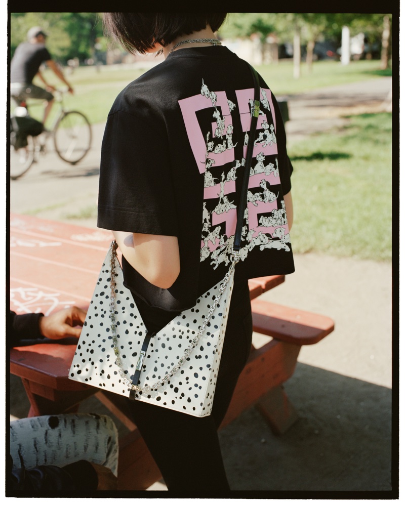 Disney x Givenchy '101 Dalmatians' Moon Cutout Leather Hobo Bag $1,725