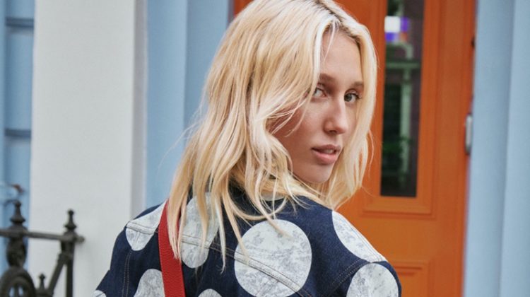 Olympia of Greece Models Louis Vuitton’s Capucines Bag in London