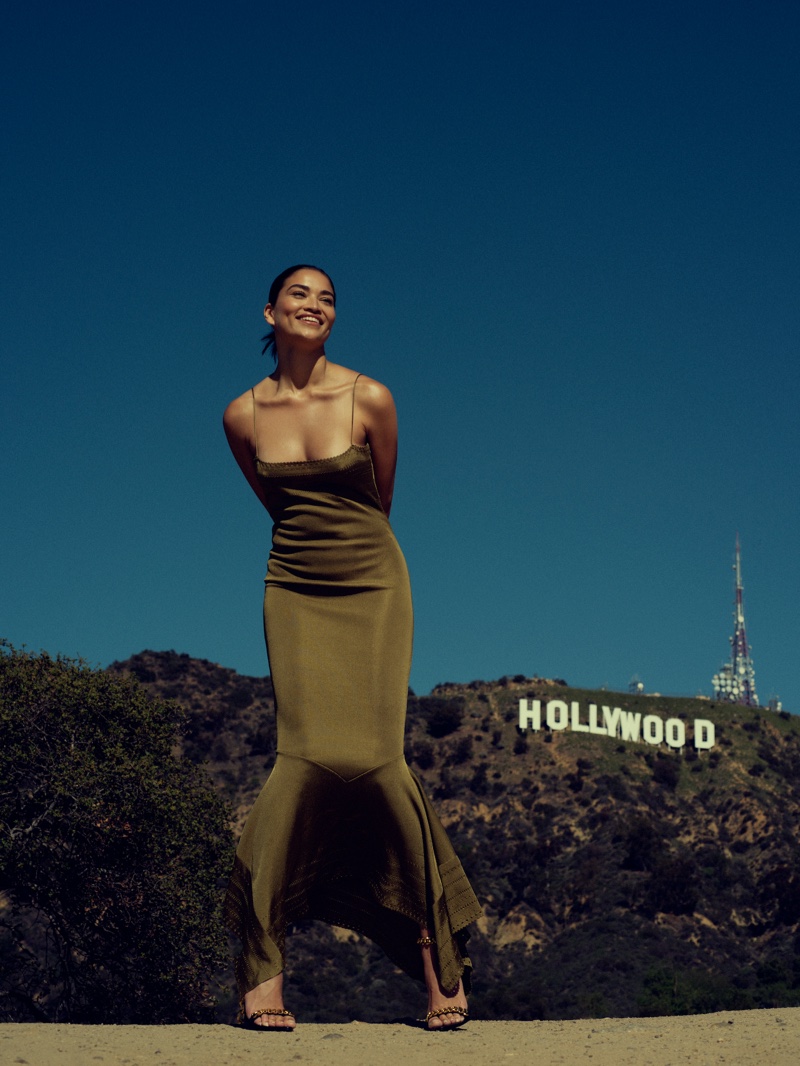Shanina Shaik Poses in 'The Hills' for InStyle Germany