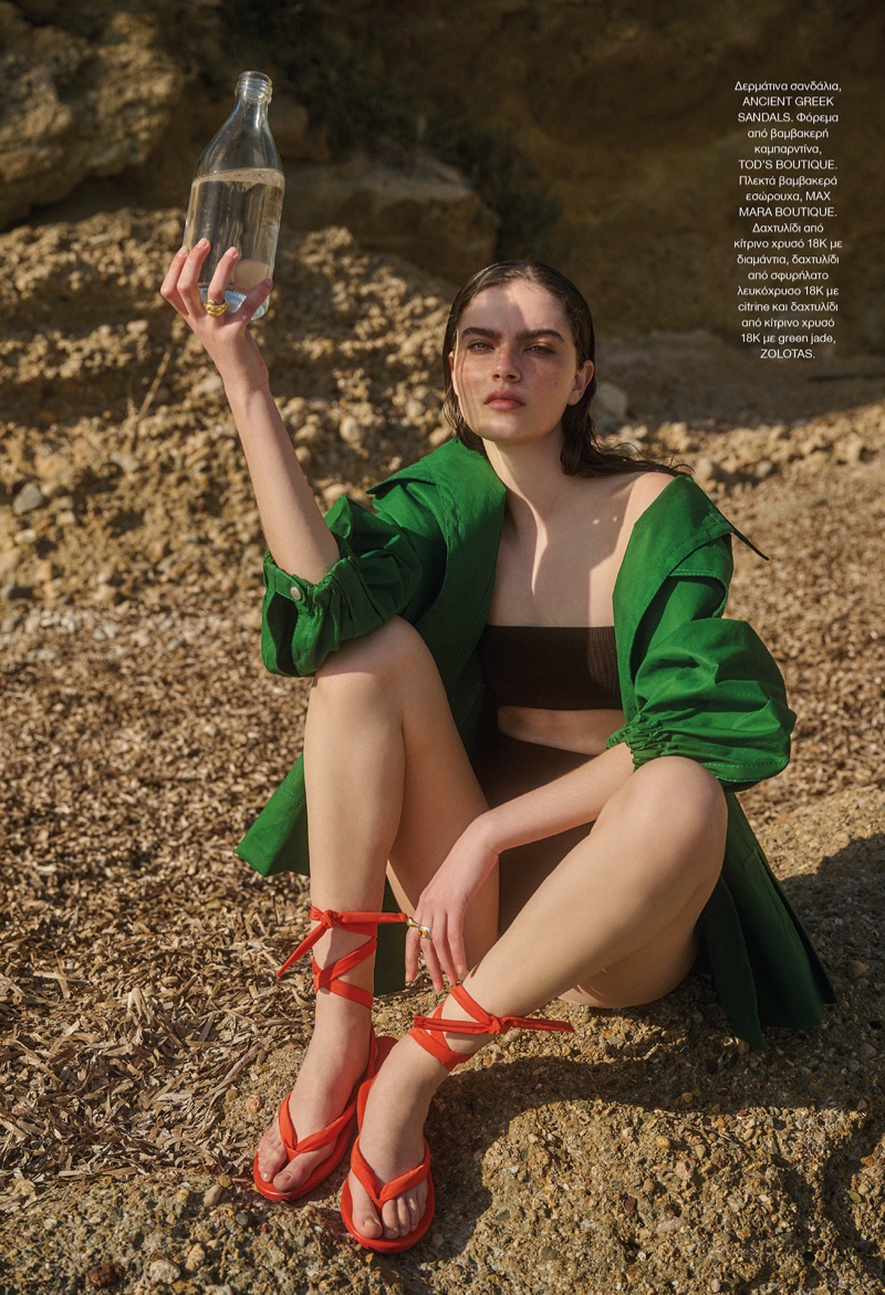 Vira Boshkova Models Summer Sandals for Vogue Greece
