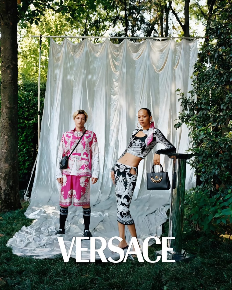 Lila Moss, Selena Forrest Look Forward in Versace Pre-Fall 2022 Campaign