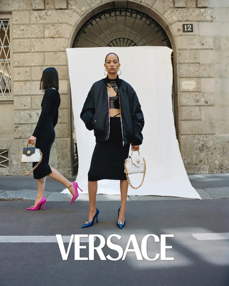 Lila Moss, Selena Forrest Look Forward in Versace Pre-Fall 2022 Campaign