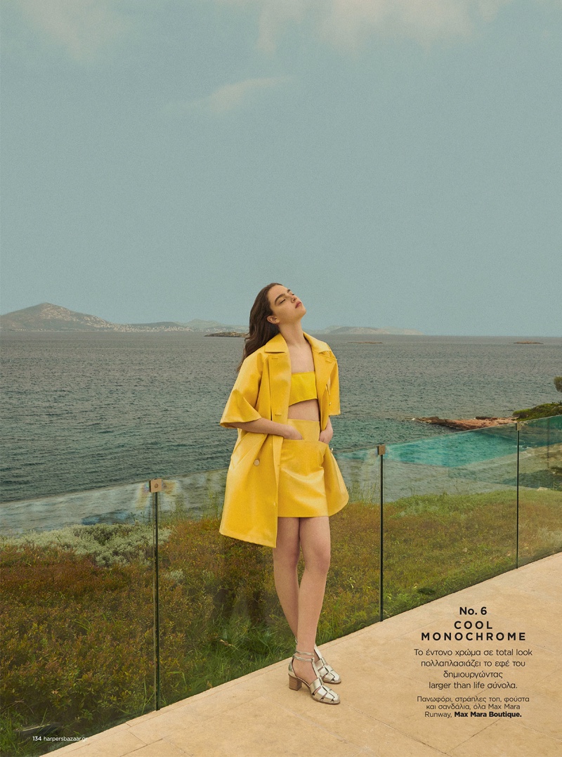 Vira Boshkova Embraces Summer Trends for Harper's Bazaar Greece