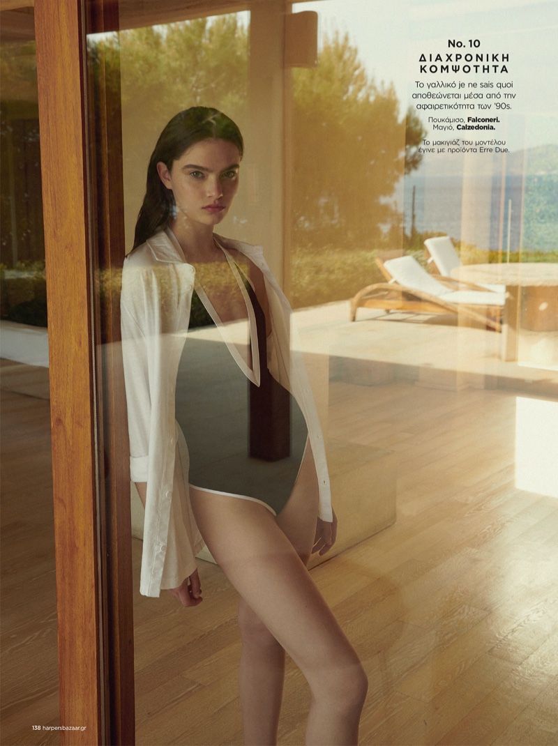 Vira Boshkova Embraces Summer Trends for Harper's Bazaar Greece