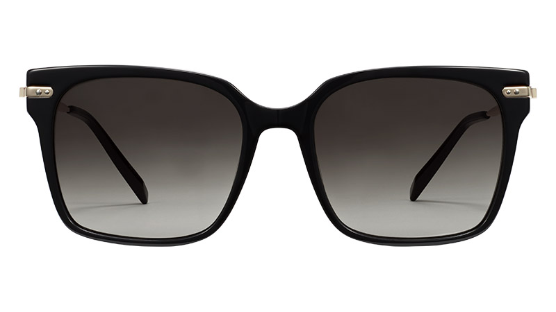 Warby Parker Vela Sunglasses in Jet Black with Polished Gold $145