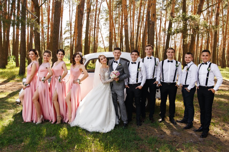 Wedding Party Posed Photo