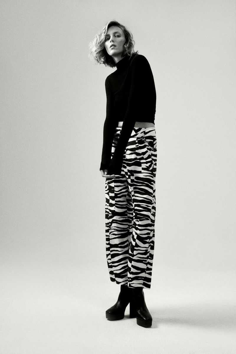Zara Studio Zebra Print Pants