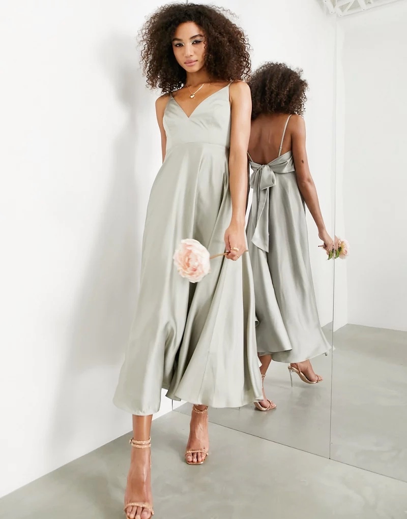 ASOS Sage Green Bridesmaid Dress