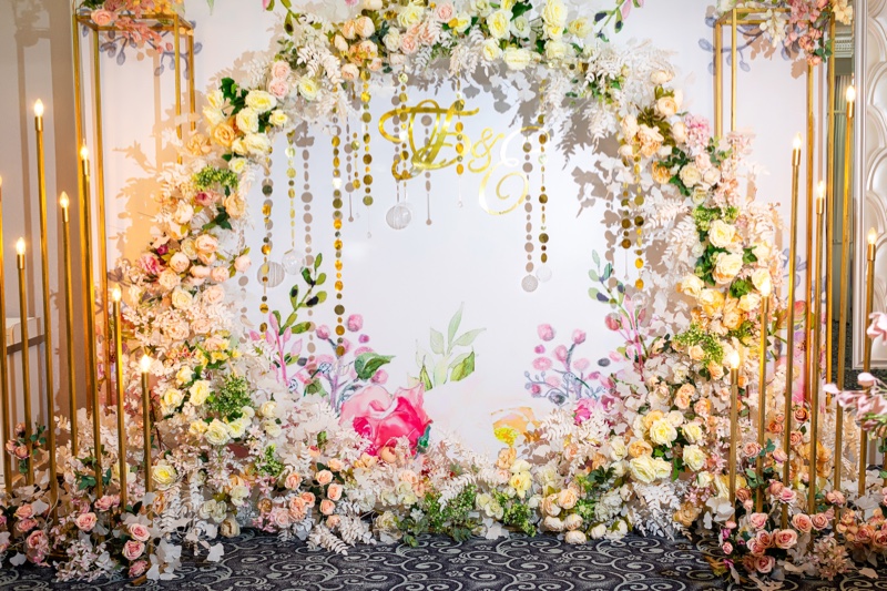 Artificial Flowers Wedding Concept Arch