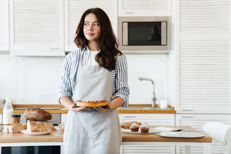 Attractive Woman Baked Goods Kitchen Apron