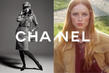 Rianne van Rompaey Wows in Tweed for Chanel Fall 2022 Campaign Chanel Fall 2022 Collection