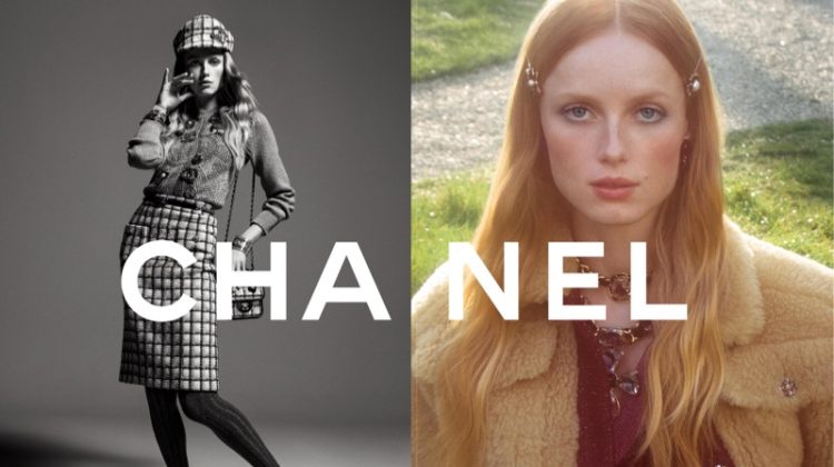 Rianne van Rompaey Wows in Tweed for Chanel Fall 2022 Campaign