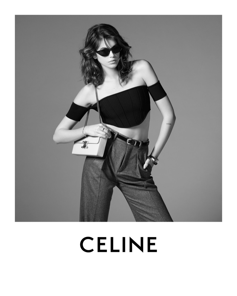 Celine Corset Crop Top Kaia Gerber