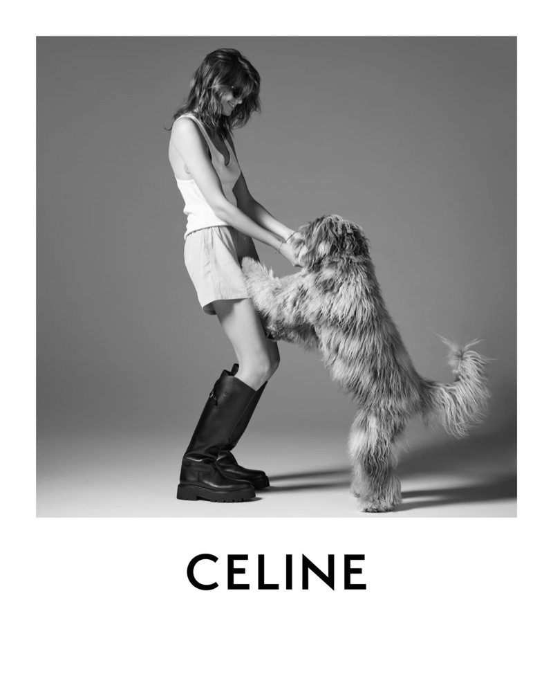 Kaia Gerber Elvis Dog Celine Campaign