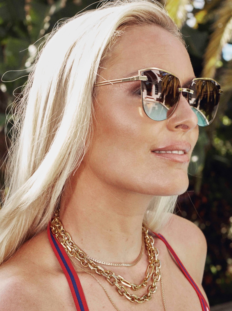 Lindsey Vonn Poses Poolside for Yniq Sunglasses Collection