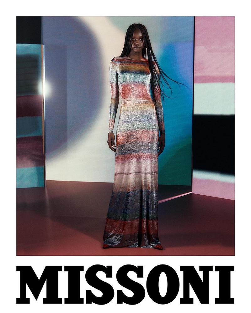 Missoni Fall 2022 Metallic Striped Dress