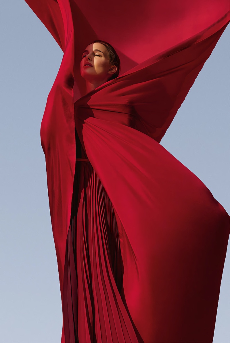Natalie Portman Red Dress Rouge Dior