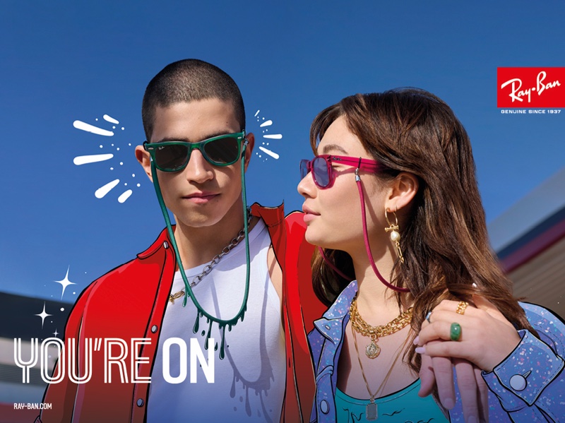 Summon campus Pronoun Ray-Ban Summer Colorblock Sunglasses 2022 Campaign